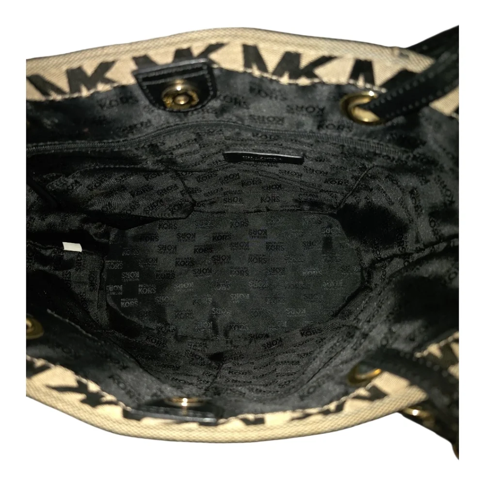 Michael Kors Black and Tan Tote Bag - Picture 6 of 12